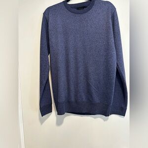 NWT Men Blue/ Black Speckled. Six Lincoln Crew Neck Long Sleeve Pullover. medium